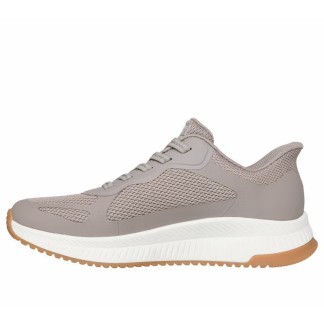 ZAPATILLA MUJER  SKECHERS SLIP-INS BOBS SQUAD 4 STAPLE LOOK MARRÓN 117624 TPE
