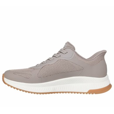 ZAPATILLA MUJER  SKECHERS SLIP-INS BOBS SQUAD 4 STAPLE LOOK MARRÓN 117624 TPE