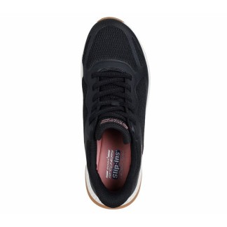 ZAPATILLA MUJER  SKECHERS SLIP-INS BOBS SQUAD 4 STAPLE LOOK NEGRA 117624 BLK