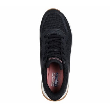 ZAPATILLA MUJER  SKECHERS SLIP-INS BOBS SQUAD 4 STAPLE LOOK NEGRA 117624 BLK