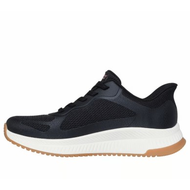 ZAPATILLA MUJER  SKECHERS SLIP-INS BOBS SQUAD 4 STAPLE LOOK NEGRA 117624 BLK
