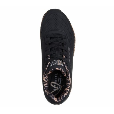 SKECHERS UNO LOVING LOVE MUJER 155506 BKRG NEGRA Y DORADO