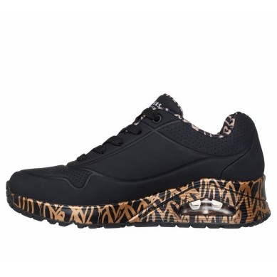SKECHERS UNO LOVING LOVE MUJER 155506 BKRG NEGRA Y DORADO