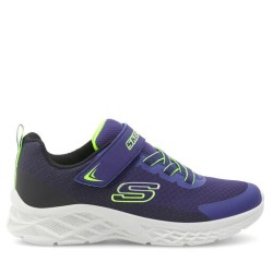 ZAPATILLAS SKECHERS MICROSPEC NIÑO 403924L/NBLM AZUL Y NEGRO