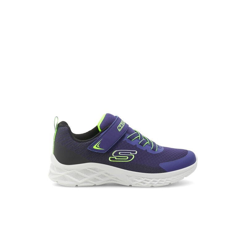 ZAPATILLAS SKECHERS MICROSPEC NIÑO 403924L/NBLM AZUL Y NEGRO