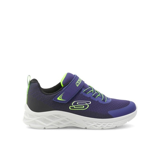 ZAPATILLAS SKECHERS MICROSPEC NIÑO 403924L/NBLM AZUL Y NEGRO