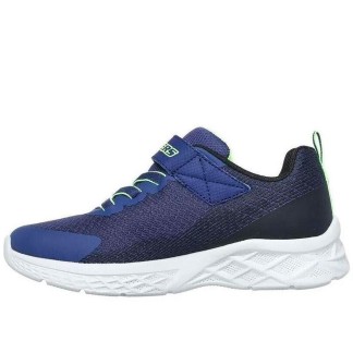 ZAPATILLAS SKECHERS MICROSPEC NIÑO 403924L/NBLM AZUL Y NEGRO