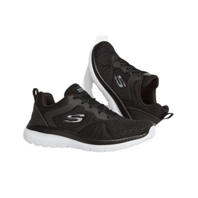 ZAPATILLA SKECHERS BOUNTIFUL MUJER  12607 BKW NEGRA