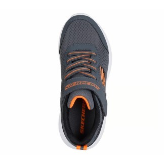 ZAPATILLAS SKECHERS BOUNDER-TECHROX NIÑO 403906L/CHAR GRIS Y NARANJA