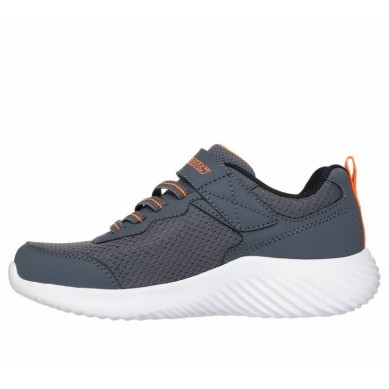 ZAPATILLAS SKECHERS BOUNDER-TECHROX NIÑO 403906L/CHAR GRIS Y NARANJA