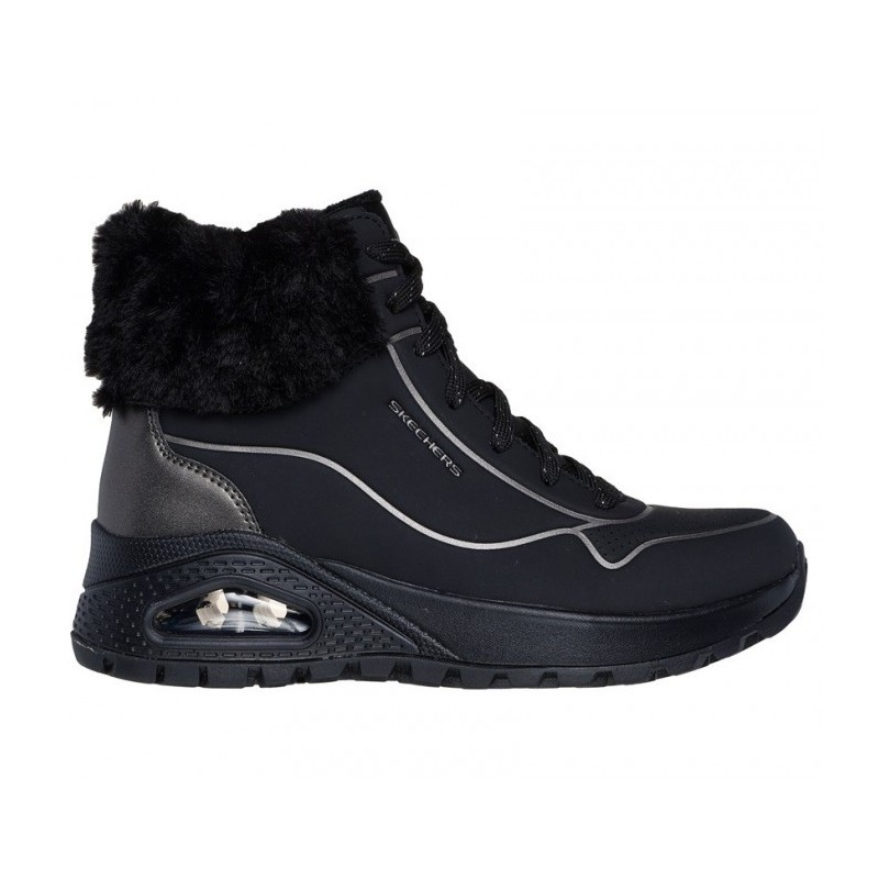 SKECHERS UNO RUGGED-FALL SHIMMER MUJER 167993/BKPW NEGRA