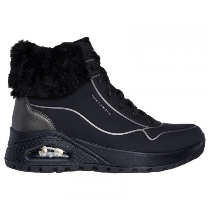 SKECHERS UNO RUGGED-FALL SHIMMER MUJER 167993/BKPW NEGRA