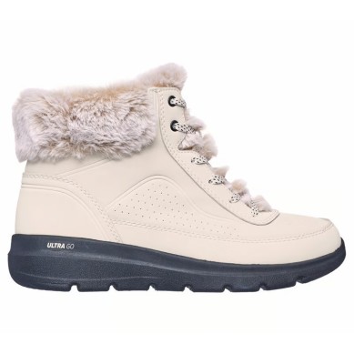 SKECHERS GLACIAL ULTRA-MOUNTAIN MUSE BOTA MUJER 144199/NTBK BEIGE