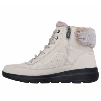 SKECHERS GLACIAL ULTRA-MOUNTAIN MUSE BOTA MUJER 144199/NTBK BEIGE