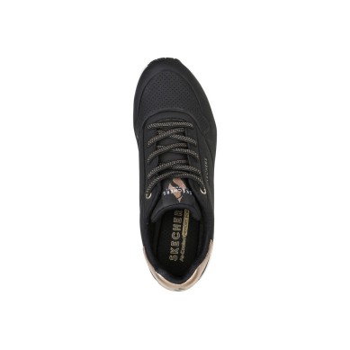 SKECHERS UNO SHIMMER AWAY MUJER 155196/BLK NEGRA PIEL