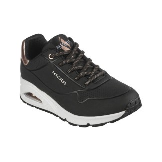 SKECHERS UNO SHIMMER AWAY MUJER 155196/BLK NEGRA PIEL