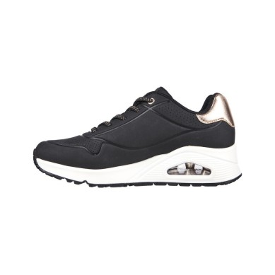 SKECHERS UNO SHIMMER AWAY MUJER 155196/BLK NEGRA PIEL