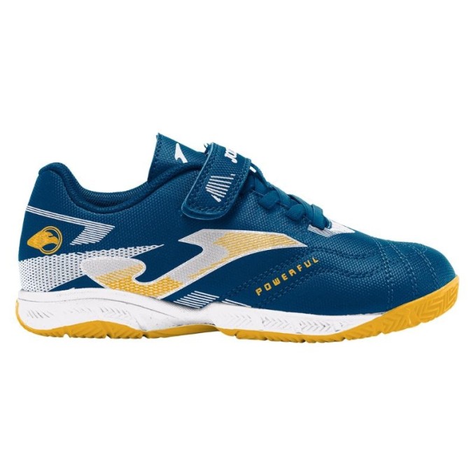 JOMA POWERFUL JR FUTBOL SALA NIÑO  AZUL AMARILLA  2603  INDOOR
