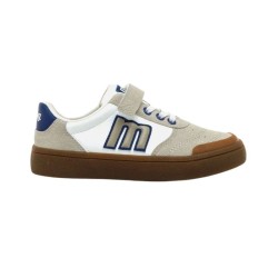 ZAPATILLA MUSTANG NIÑO EMI 81221 BLANCO GRIS