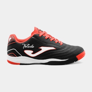 ZAPATILLA JOMA FUTBOL SALA TOLEDO INDOOR NIÑO JR 2601 NEGRA Y FLUOR