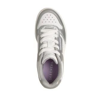 ZAPATILLA SKECHERS NIÑA PLATA BLANCA  310240L- SLW Quick Street