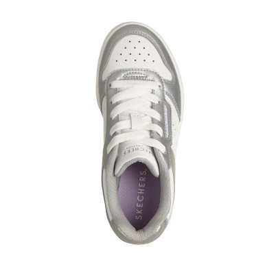 ZAPATILLA SKECHERS NIÑA PLATA BLANCA  310240L- SLW Quick Street