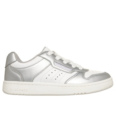 ZAPATILLA SKECHERS NIÑA PLATA BLANCA  310240L- SLW Quick Street