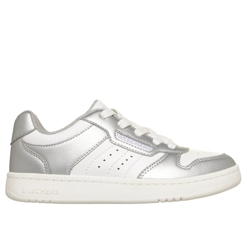 ZAPATILLA SKECHERS NIÑA PLATA BLANCA  310240L- SLW Quick Street