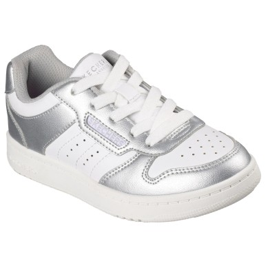 ZAPATILLA SKECHERS NIÑA PLATA BLANCA  310240L- SLW Quick Street