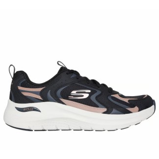 SKECHERS MUJER ARCH FIT 2.0 VINTAGE LUXE 150332/BKRG NEGRA Y DORADA