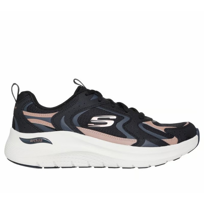 SKECHERS MUJER ARCH FIT 2.0 VINTAGE LUXE 150332/BKRG NEGRA Y DORADA