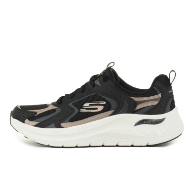 SKECHERS MUJER ARCH FIT 2.0 VINTAGE LUXE 150332/BKRG NEGRA Y DORADA