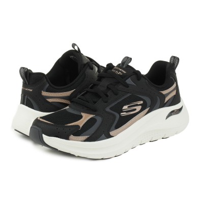 SKECHERS MUJER ARCH FIT 2.0 VINTAGE LUXE 150332/BKRG NEGRA Y DORADA