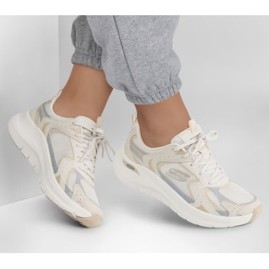 SKECHERS MUJER ARCH FIT 2.0 VINTAGE LUXE 150332/NAT BEIGE