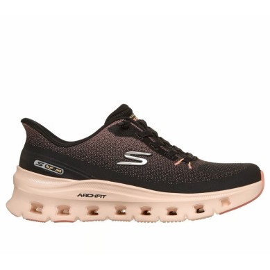SKECHERS MUJER ARCH FIT GLIDE STEP 150730/BKCL NEGRA Y CORAL