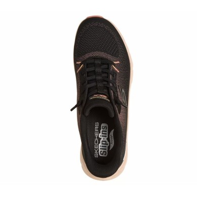 SKECHERS MUJER ARCH FIT GLIDE STEP 150730/BKCL NEGRA Y CORAL