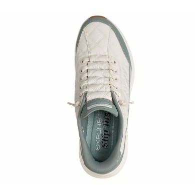 SKECHERS SLIP-INS CONTOUR FOAM  MUJER 150404/SAGE BLANCO Y VERDE
