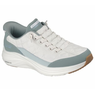 SKECHERS SLIP-INS CONTOUR FOAM  MUJER 150404/SAGE BLANCO Y VERDE