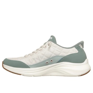 SKECHERS SLIP-INS CONTOUR FOAM  MUJER 150404/SAGE BLANCO Y VERDE