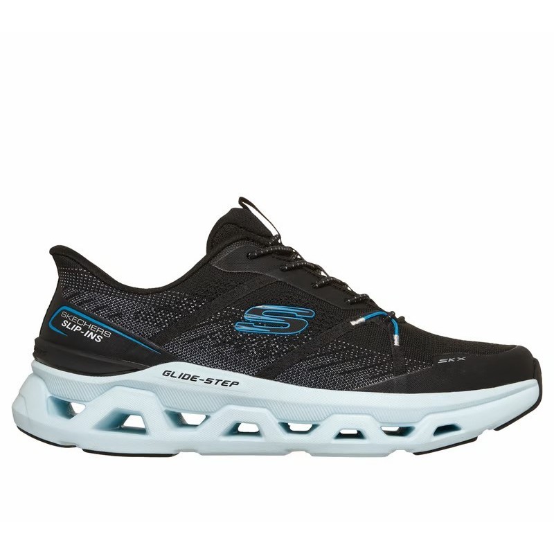 SKECHERS SLIP-INS HOMBRE GLIDE STEP ALTUS APHTUR 233023/BKAQ NEGRA Y TURQUESA