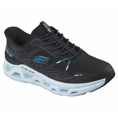 SKECHERS SLIP-INS HOMBRE GLIDE STEP ALTUS APHTUR 233023/BKAQ NEGRA Y TURQUESA