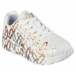 ZAPATILLA SKECHERS NIÑA BLANCA CORAZONES UNO LITE METALLIC LOVE 314067L/WTGD