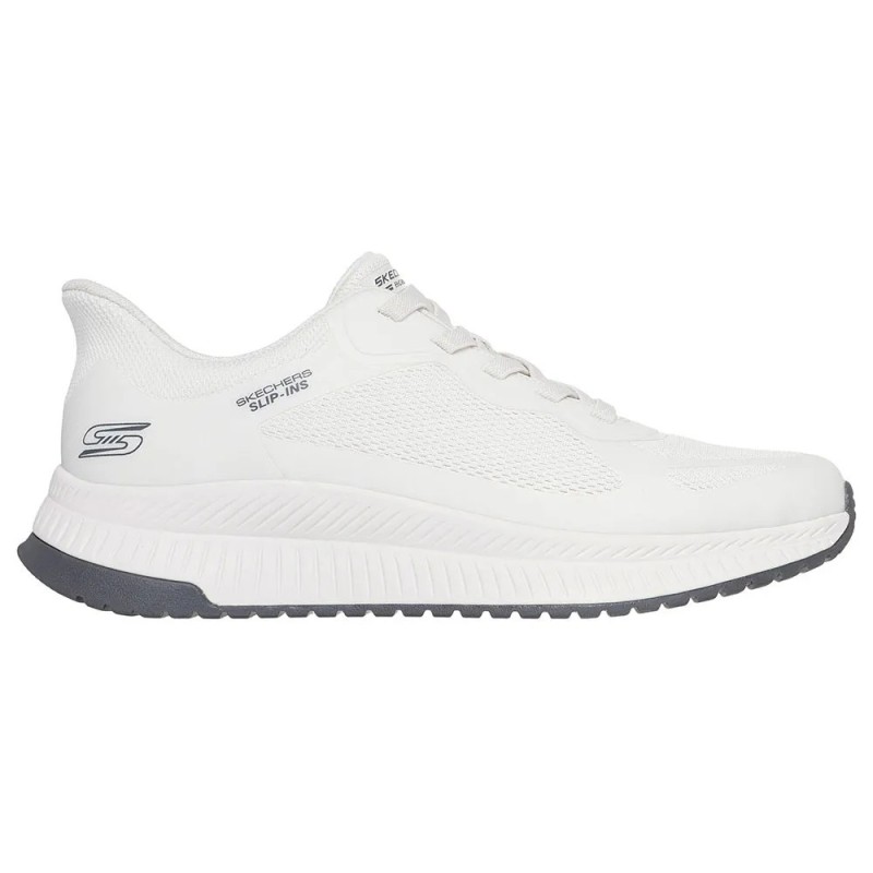 ZAPATILLA SKECHERS SLIP-INS HOMBRE BLANCA BOBS  SQUAD 4  118423/OFWT