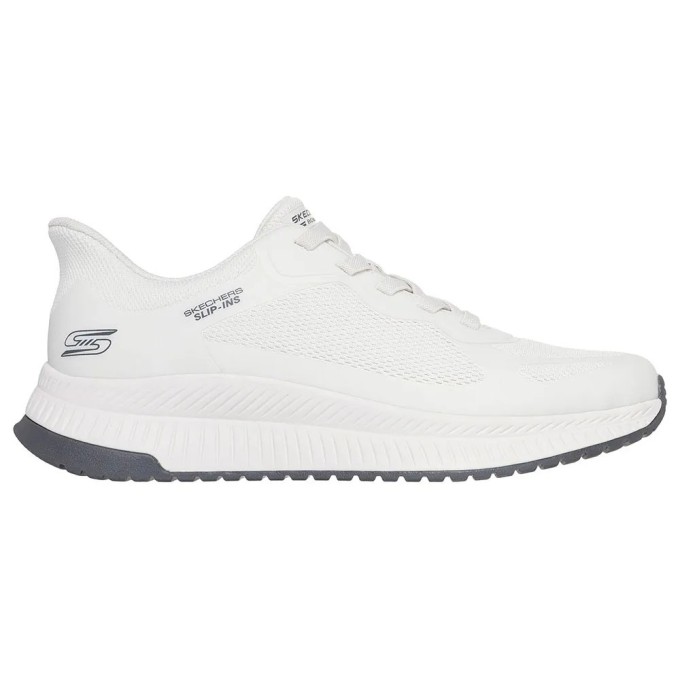 ZAPATILLA SKECHERS SLIP-INS HOMBRE BLANCA BOBS  SQUAD 4  118423/OFWT