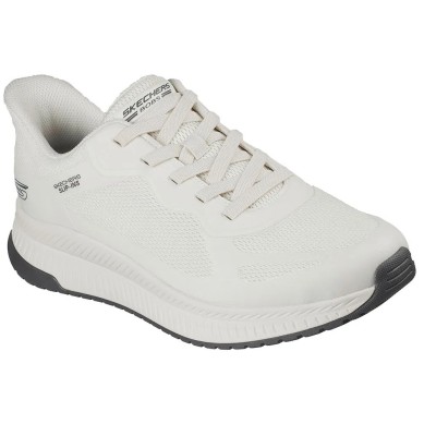 ZAPATILLA SKECHERS SLIP-INS HOMBRE BLANCA BOBS  SQUAD 4  118423/OFWT