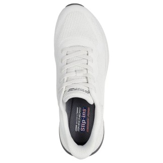 ZAPATILLA SKECHERS SLIP-INS HOMBRE BLANCA BOBS  SQUAD 4  118423/OFWT