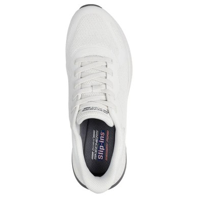 ZAPATILLA SKECHERS SLIP-INS HOMBRE BLANCA BOBS  SQUAD 4  118423/OFWT