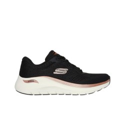 SKECHERS MUJER ARCH FIT 2.0 GLOW THE DISTANCE 150067/BKRG NEGRA