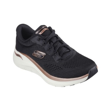 SKECHERS MUJER ARCH FIT 2.0 GLOW THE DISTANCE 150067/BKRG NEGRA