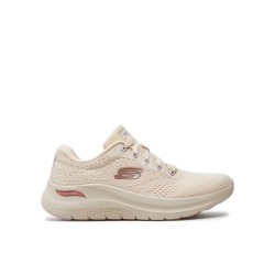 SKECHERS MUJER ARCH FIT  2.0 BIG LEAGUE 150051/NTMT BLANCO ROTO